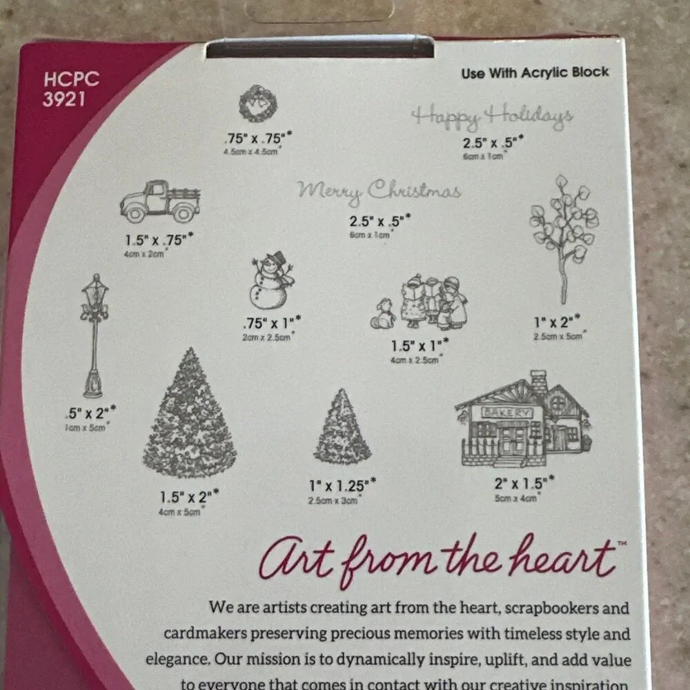 Heartfelt Creations Festive Winterscapes Cling Stamp Dies Set winter christmas